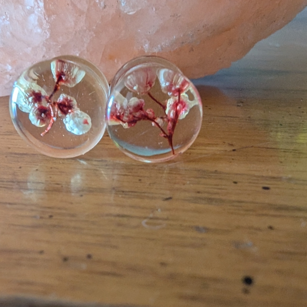Floral Resin Plugs 10mm